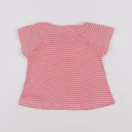 Petit Bateau - tee-shirt rose, blanc - 12 mois