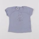 Petit Bateau - tee-shirt bleu - 12 mois
