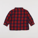 H&M - chemise bleu, rouge - 12/18 mois