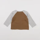 Petit Bateau - tee-shirt marron - 12 mois