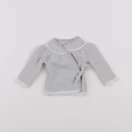 La manufacture de layette - gilet gris - 0/1 mois