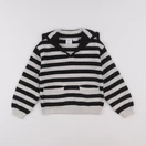 Zara - pull beige, noir - 5/6 ans