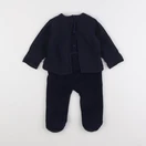Vertbaudet - pyjama velours bleu - 12 mois