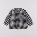 Petit Bateau - chemise bleu - 12 mois