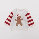 Vertbaudet - pull blanc, rouge - 3 mois