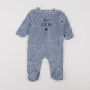 Vertbaudet - pyjama velours bleu - 9 mois