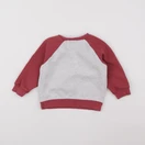 Vertbaudet - sweat gris, rouge - 3 ans