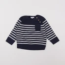 Vertbaudet - pull bleu, blanc - 24 mois