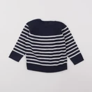 Vertbaudet - pull bleu, blanc - 24 mois