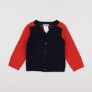 Jacadi - gilet bleu, rouge - 24 mois