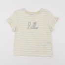 Vertbaudet - tee-shirt blanc, jaune - 6 ans