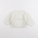 Vertbaudet - pull blanc - 12 mois