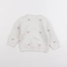 Vertbaudet - pull blanc, or - 12 mois