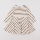Petit Bateau - robe blanc, or - 18 mois