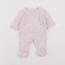 Vertbaudet - pyjama velours rose - 0 mois