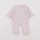Vertbaudet - pyjama velours rose - 0 mois