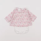 Petit Bateau - body blouse rose - 1 mois