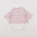 Petit Bateau - body blouse rose - 1 mois