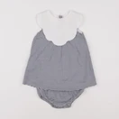Jacadi - robe blanc, bleu - 18 mois