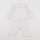 Jacadi - ensemble blanc - 12 mois