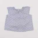 H&M - blouse bleu - 3/6 mois