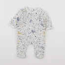 Vertbaudet - pyjama velours bleu - 1 mois