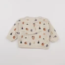 Vertbaudet - sweat beige - 12 mois
