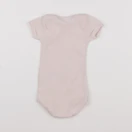 Petit Bateau - body blanc, rose - 6 mois