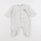 Petit Bateau - pyjama velours gris - 6 mois