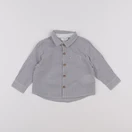 Cyrillus - chemise blanc, gris - 9 mois