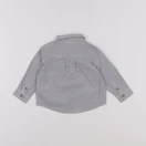Cyrillus - chemise blanc, gris - 9 mois