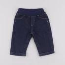 Petit Bateau - jegging doublé bleu - 3 mois