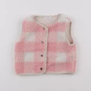 Boutchou - gilet blanc, rose - 12 mois