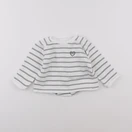 Boutchou - sweat blanc, vert - 12 mois