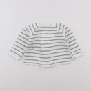Boutchou - sweat blanc, vert - 12 mois