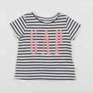 GAP - tee-shirt blanc, bleu - 2 ans