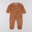 Vertbaudet - pyjama velours marron - 12 mois