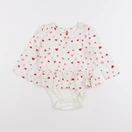 GAP - body tee-shirt beige, rose - 6/12 mois