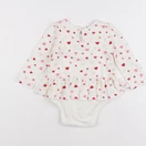 GAP - body tee-shirt beige, rose - 6/12 mois
