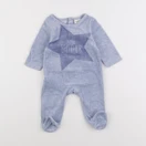 Tape à l'oeil - pyjama velours bleu - 3 mois