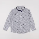 Vertbaudet - chemise blanc, bleu - 8 ans