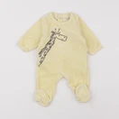 Vertbaudet - pyjama velours jaune - 1 mois