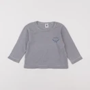 Petit Bateau - maillot de corps blanc, bleu - 2 ans