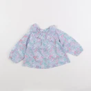 Jacadi - blouse liberty bleu, rose - 12 mois