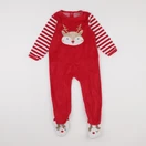Vertbaudet - pyjama velours rouge - 2 ans