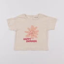 Vertbaudet - tee-shirt beige - 9 mois