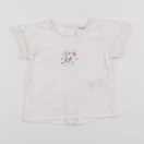 Vertbaudet - tee-shirt blanc - 9 mois