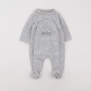 Tape à l'oeil - pyjama velours gris - 3 mois