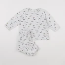 Vertbaudet - pyjama velours blanc - 2 ans