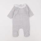 Jacadi - pyjama velours gris, argent - 3 mois